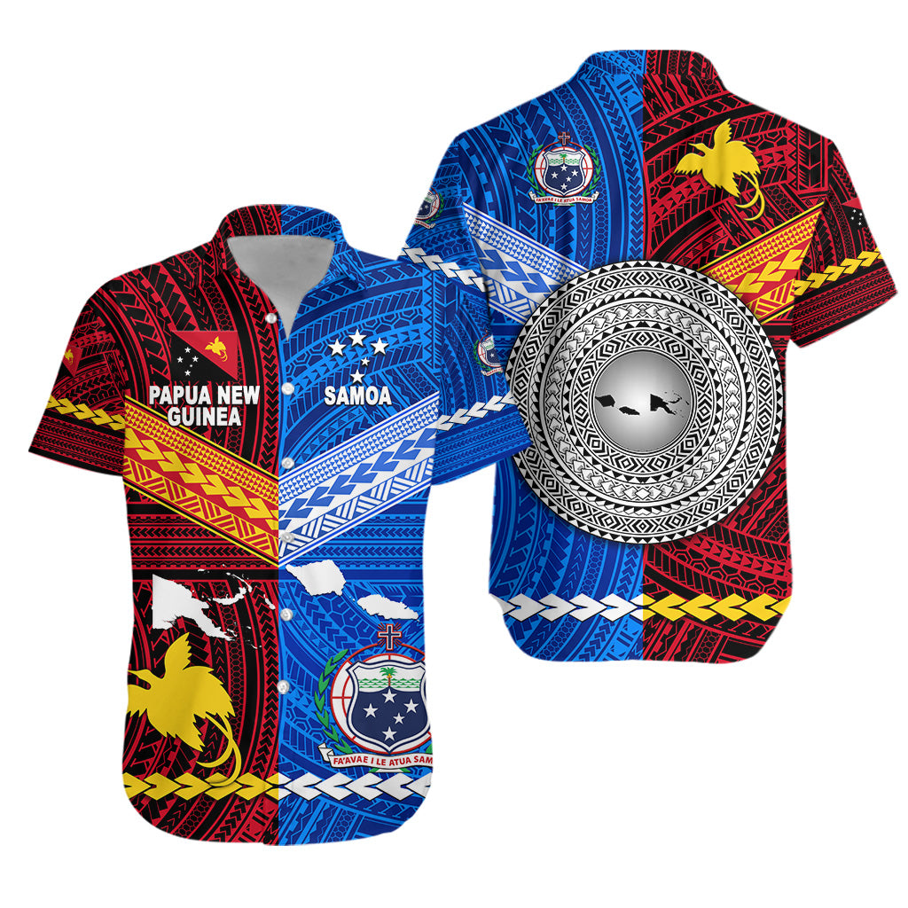 Papua New Guinea And Samoa Together Hawaiian Shirt LT8 Unisex Red - Polynesian Pride