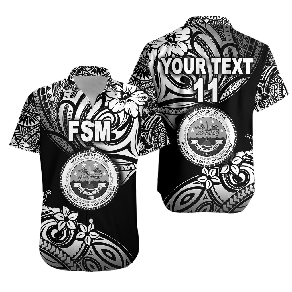 (Custom Personalised) Federated States of Micronesia Hawaiian Shirt Unique Vibes - Black LT8 Unisex Black - Polynesian Pride