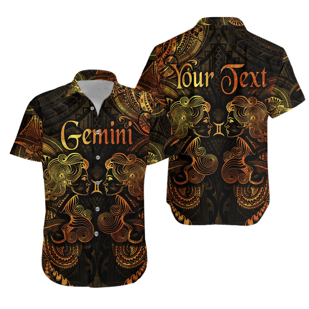 (Custom Personalised) Gemini Zodiac Polynesian Hawaiian Shirt Unique Style - Gold LT8 - Polynesian Pride