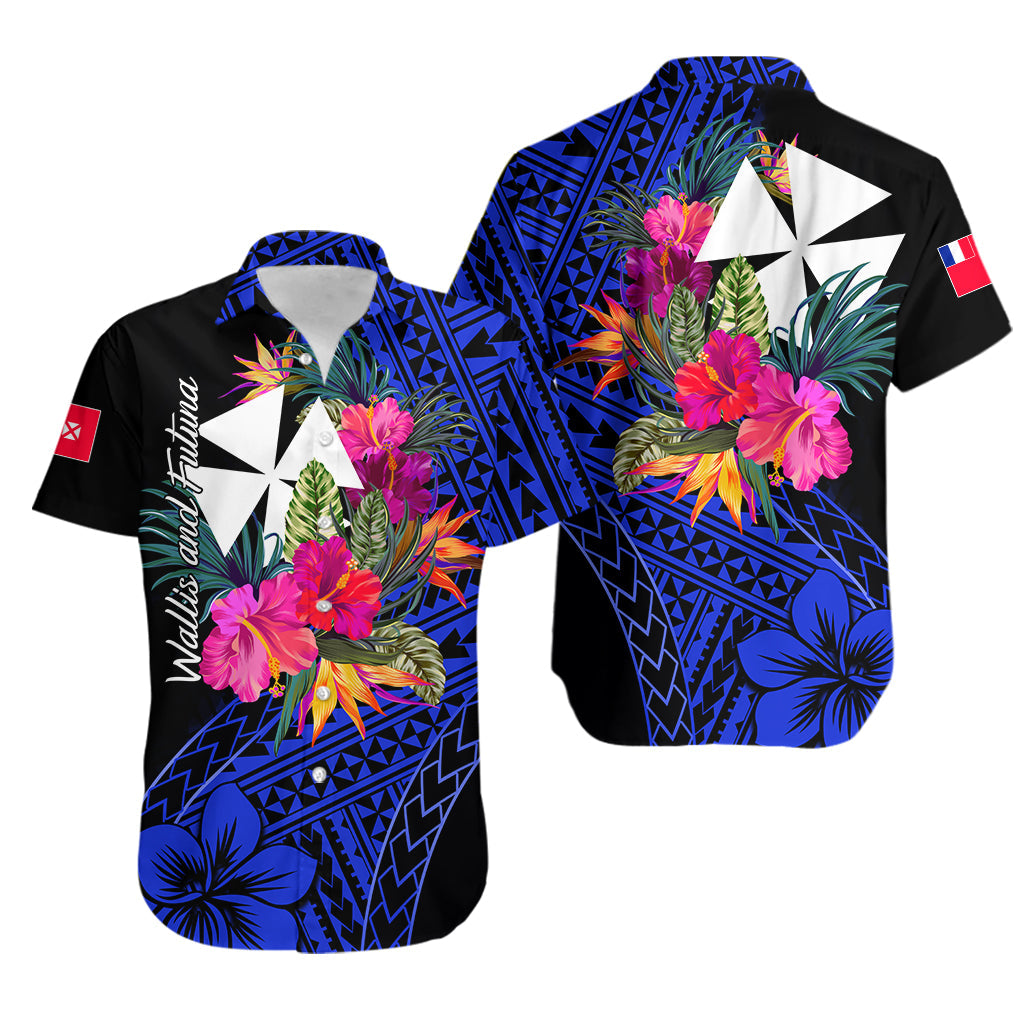 Wallis and Futuna Hawaiian Shirt Hibiscus Blue No.1 Color LT6 Unisex Blue - Polynesian Pride