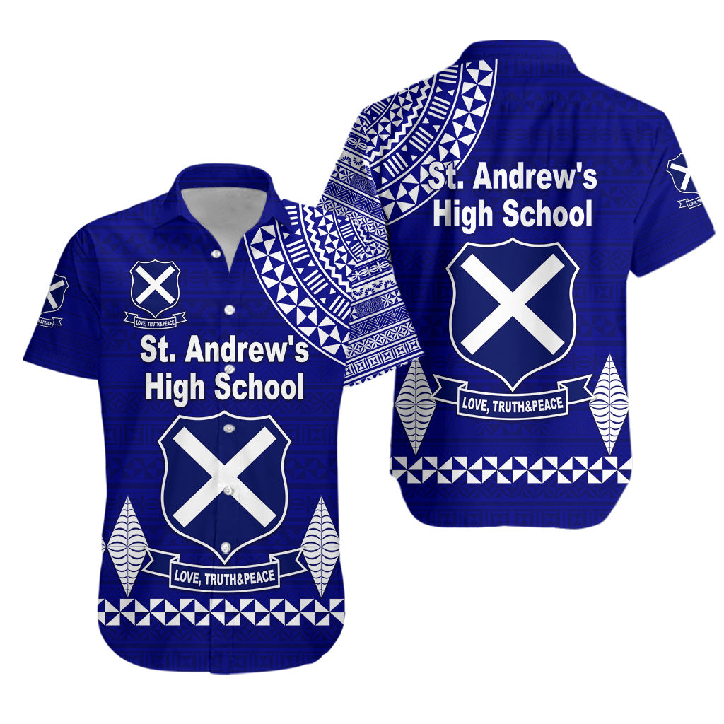 St. Andrew's High School Hawaiian Shirt Simple Style LT8 Blue - Polynesian Pride