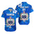 (Custom Personalised) Manu Samoa Rugby Hawaiian Shirt Unique Vibes Coat Of Arms - Full Blue, Custom Text And Number Unisex Blue - Polynesian Pride