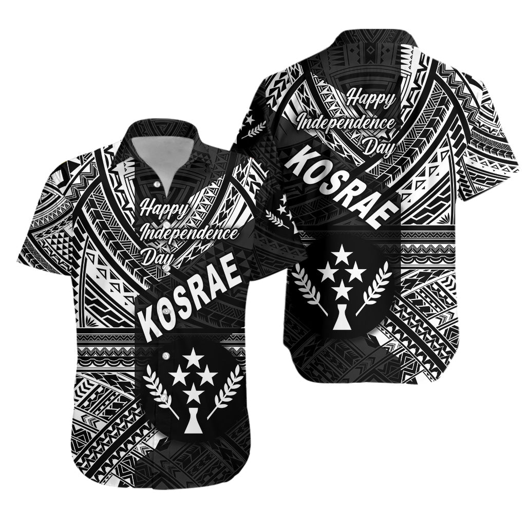 FSM Kosrae Hawaiian Shirt Happy Independence Day Original Vibes - Black LT8 Unisex Black - Polynesian Pride