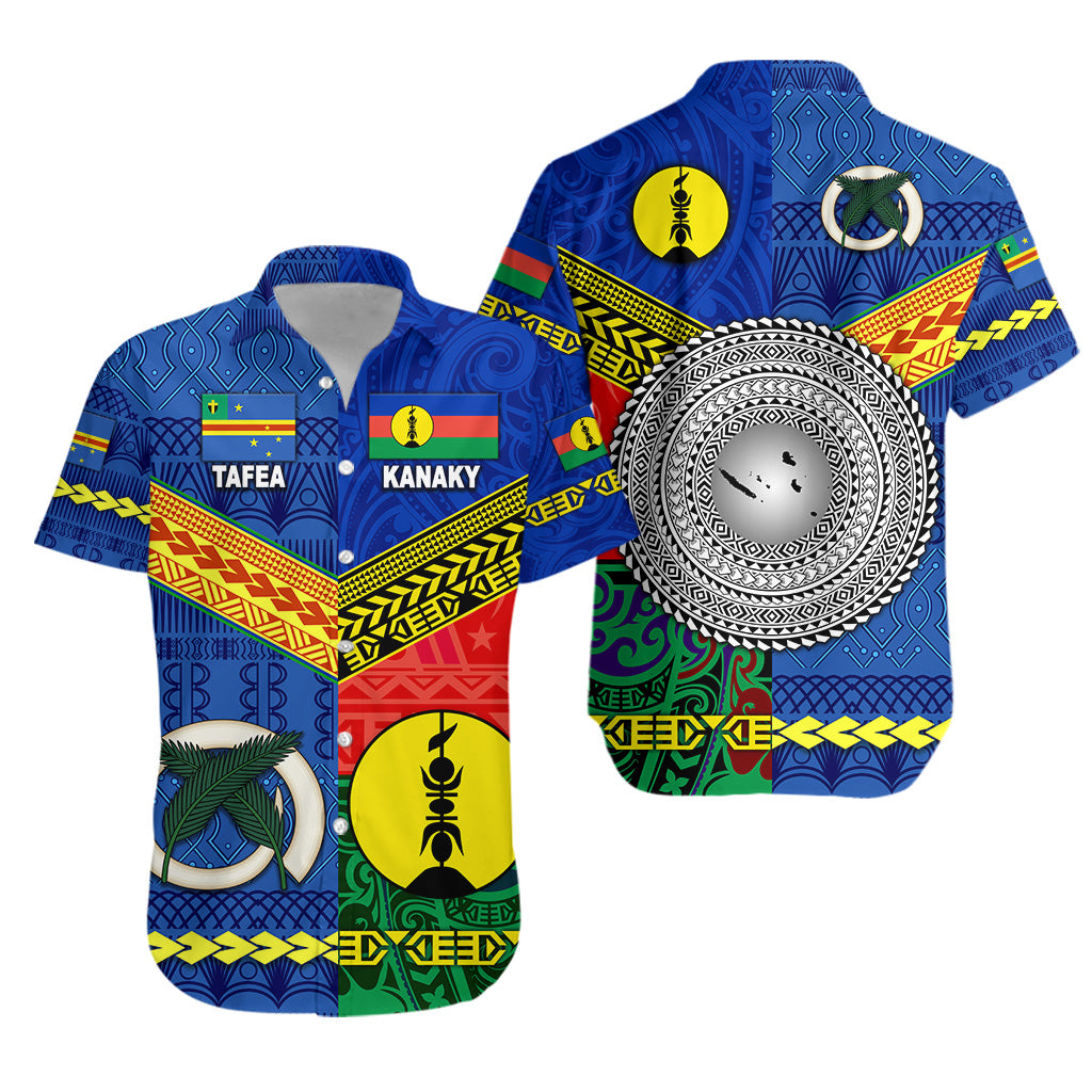 Vanuatu Tafea Province and Kanaky New Caledonia Hawaiian Shirt Together LT8 Unisex Blue - Polynesian Pride