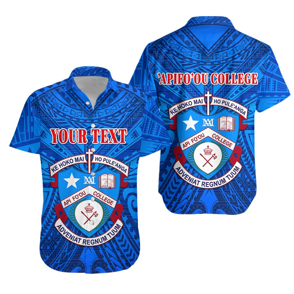 (Custom Personalised) Kolisi Apifoou College Hawaiian Shirt Tonga - Full Blue Unisex Blue - Polynesian Pride