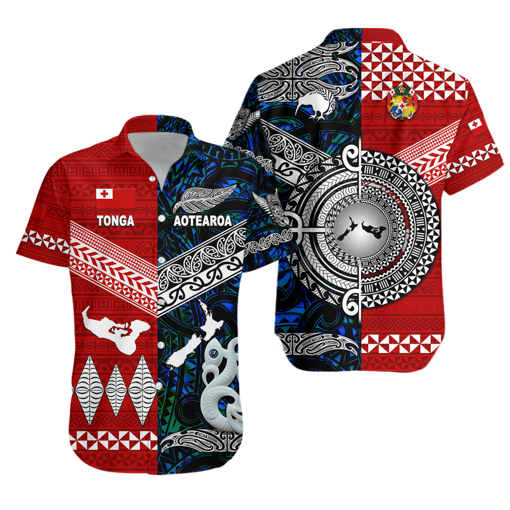 New Zealand Maori Aotearoa Tonga Polynesian Together Hawaiian Shirt - Blue LT8 Unisex Red - Polynesian Pride