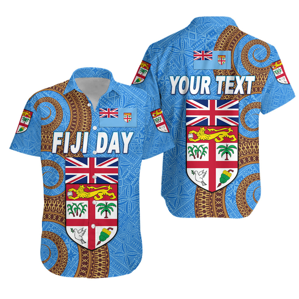 (Custom Personalised) Fiji Day Hawaiian Shirt Independence Anniversary Simple Style LT8 Blue - Polynesian Pride