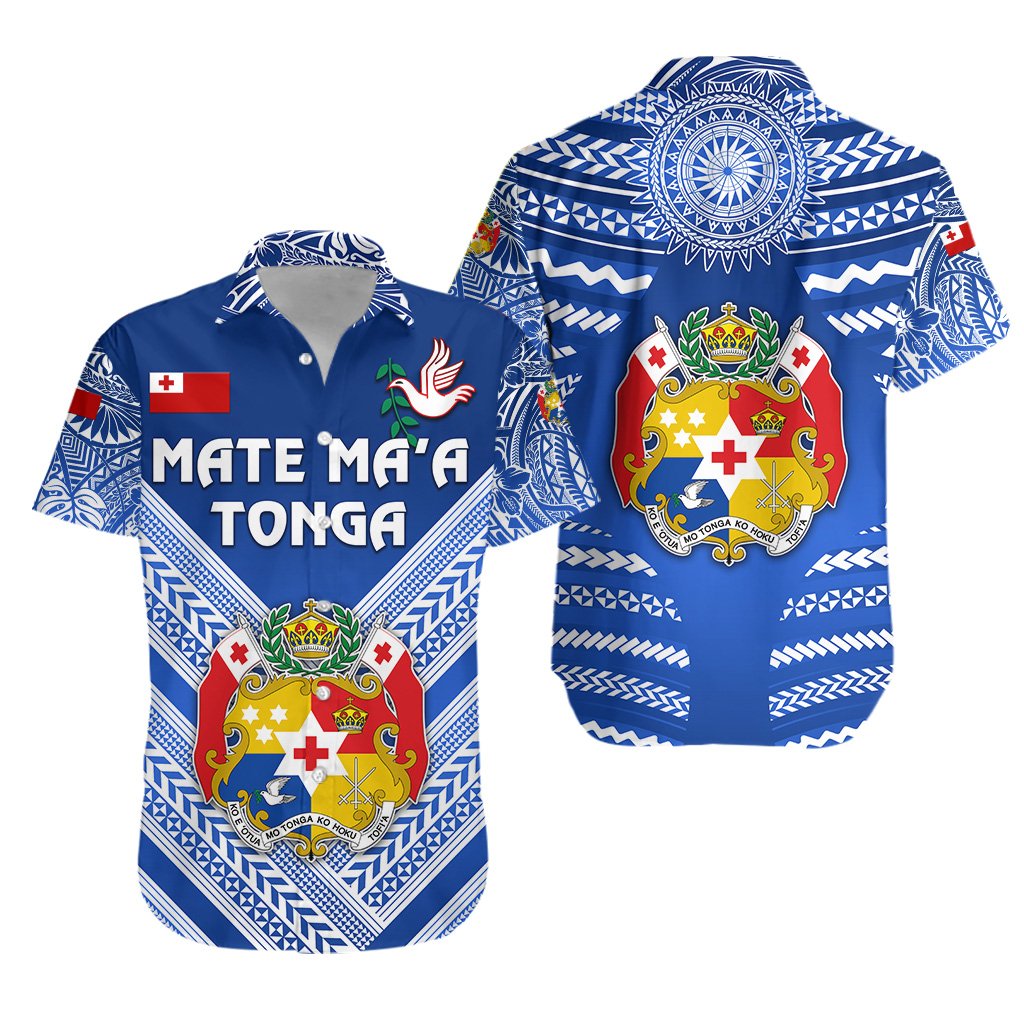 Mate Ma'a Tonga Rugby Hawaiian Shirt Polynesian Creative Style - Blue Unisex Blue - Polynesian Pride