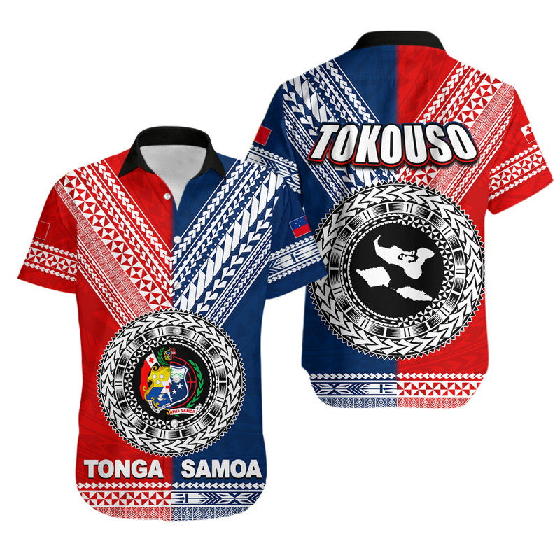 Tonga And Samoa TokoUso Polynesian Hawaiian Shirt LT6 Red - Polynesian Pride