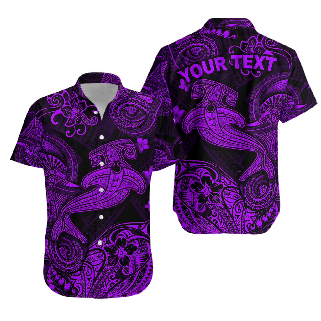 (Custom Personalised) Hawaii Hammer Shark Polynesian Hawaiian Shirt Unique Style - Purple LT8 - Polynesian Pride