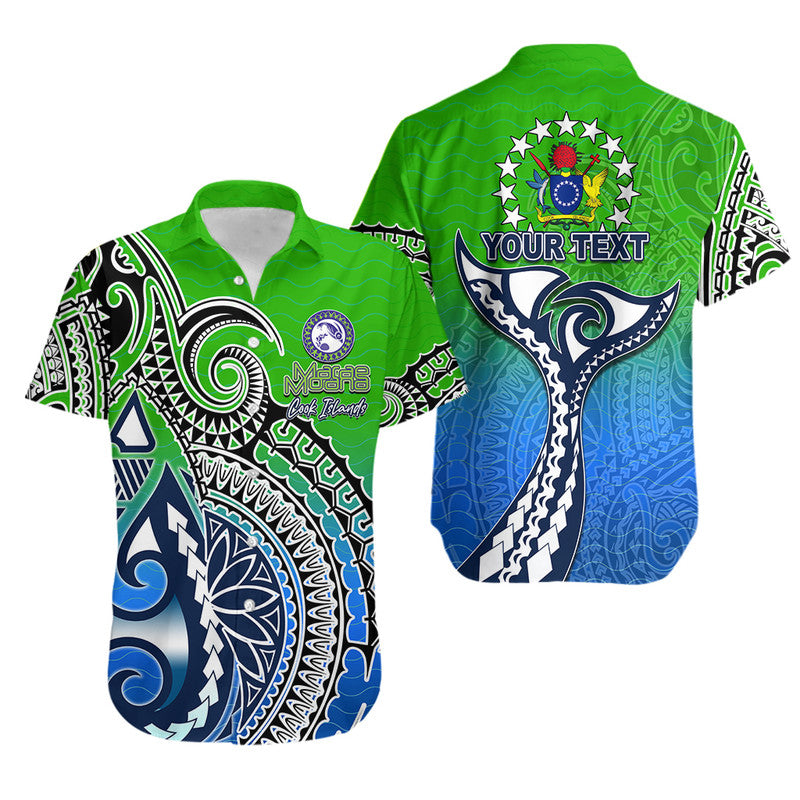 (Custom Personalised) Marae Moana Cook Islands Marine Park Hawaiian Shirt LT6 Unisex Green - Polynesian Pride