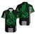 Kakau Hawaiian Polynesian Couples Matching Outfits Combo Long Sleeve Dress And Hawaiian Shirt Green LT6 - Polynesian Pride