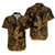 Hawaii Angry Shark Polynesian Hawaiian Shirt Unique Style - Gold LT8 Gold - Polynesian Pride