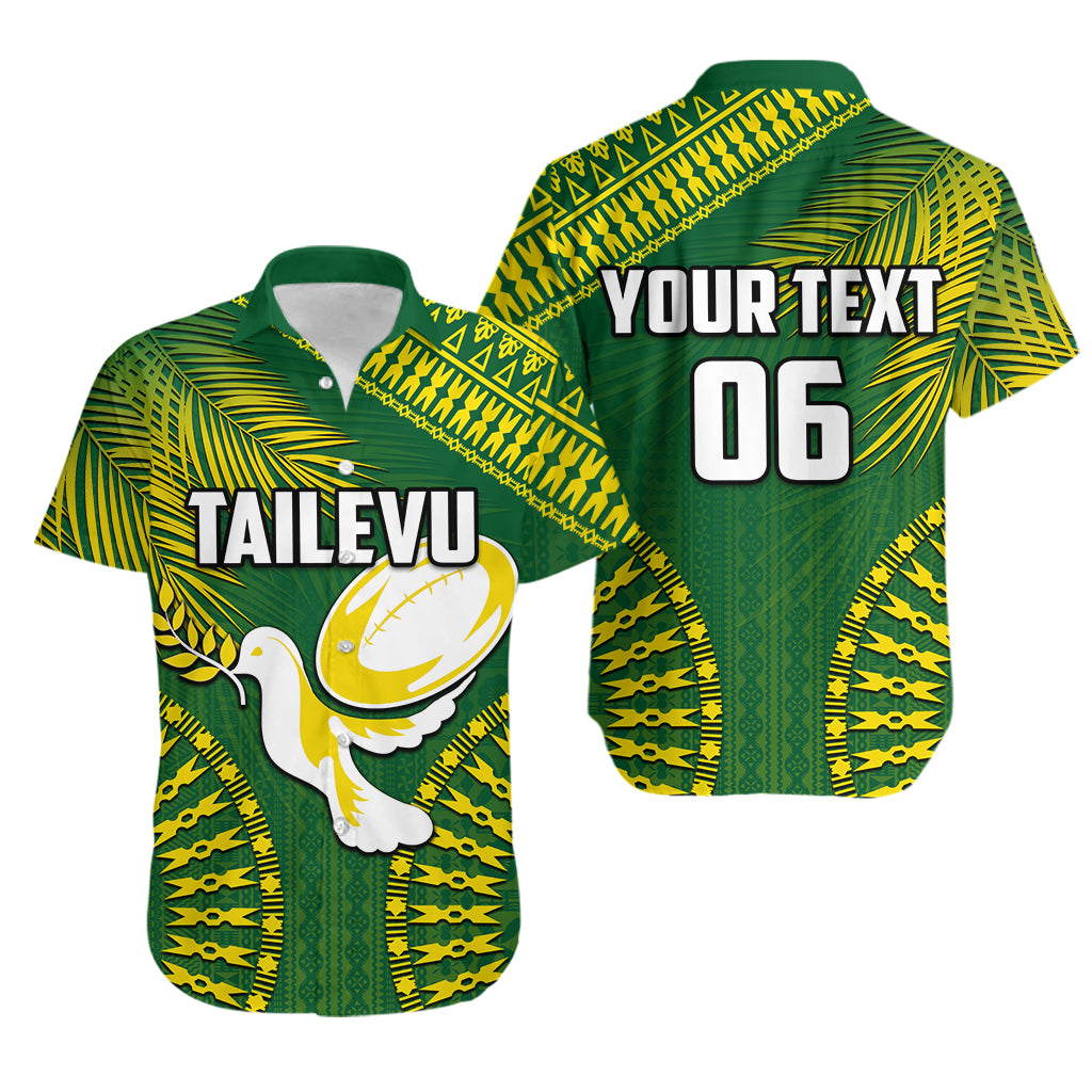 (Custom Personalised And Number) Tailevu Fiji Rugby Hawaiian Shirt LT6 Unisex Green - Polynesian Pride