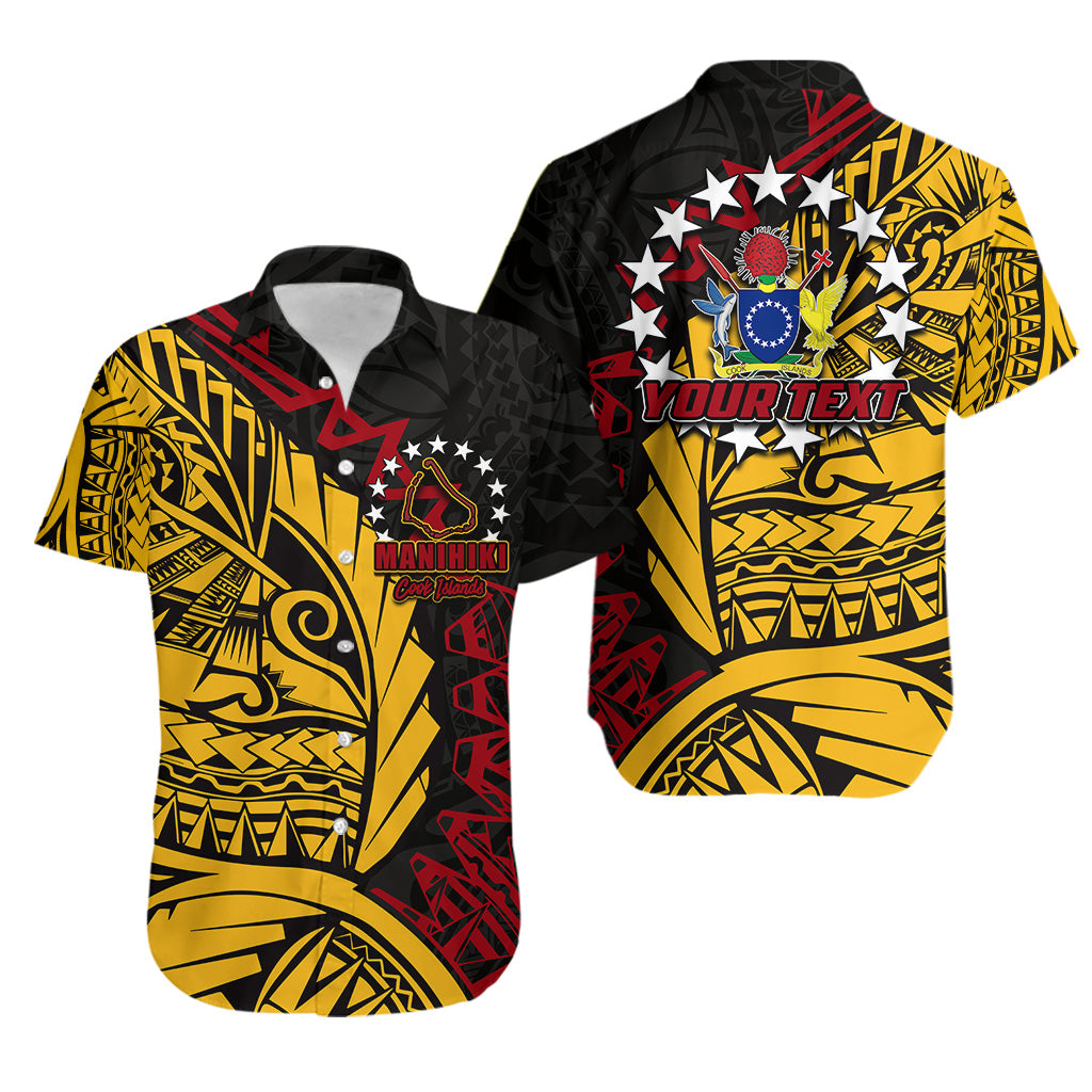 (Custom Personalised)Cook Islands Hawaiian Shirt Manihiki Polynesian Style LT6 Unisex Black - Polynesian Pride