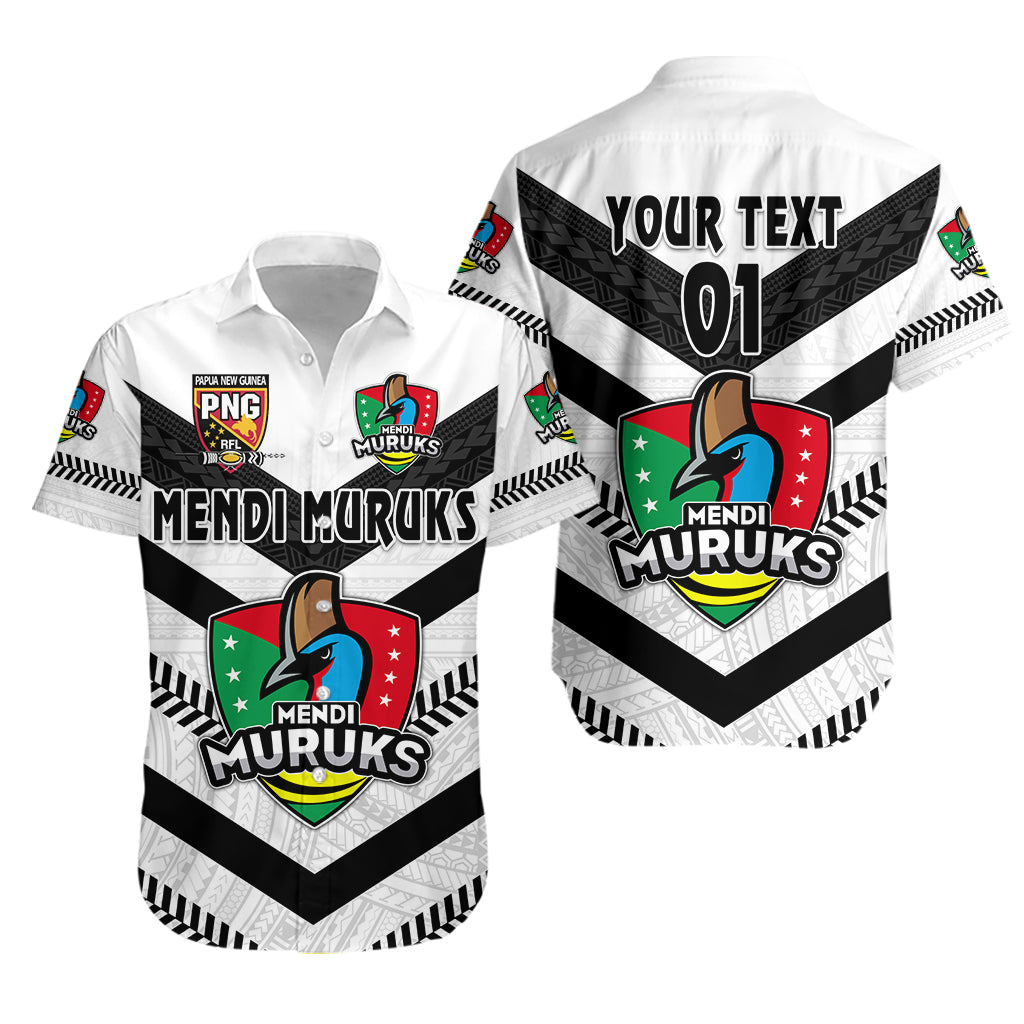 (Custom Personalised) Papua New Guinea PRK Mendi Muruks Hawaiian Shirt Rugby Polynesian - White, Custom Text And Number LT8 Unisex White - Polynesian Pride