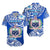 (Custom Personalised) Manu Samoa Rugby Hawaiian Shirt Unique Vibes Coat Of Arms - White, Custom Text And Number Unisex Blue - Polynesian Pride