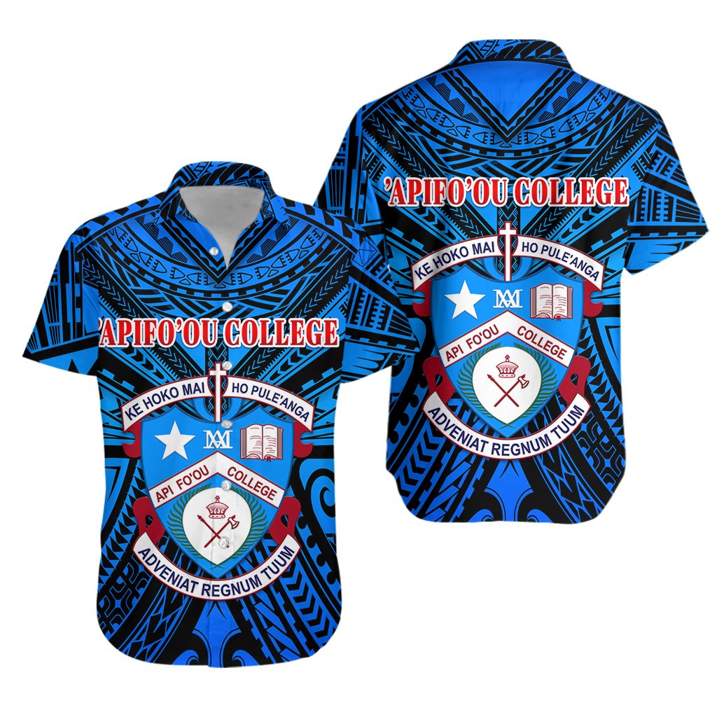 Kolisi Apifoou College Hawaiian Shirt Tonga - Blue Unisex Blue - Polynesian Pride