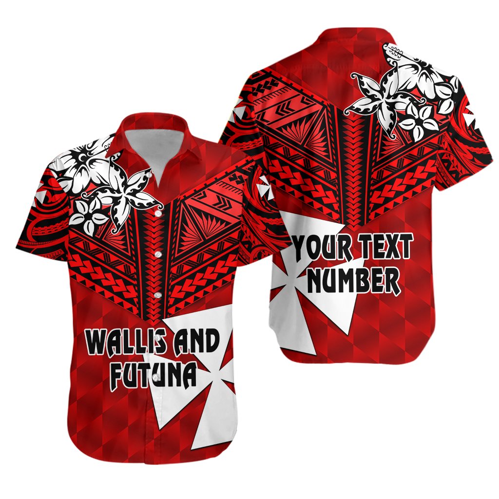 (Custom Personalised) Wallis and Futuna Rugby Hawaiian Shirt, Custom Text and Number Sporty Vibes Unisex Red - Polynesian Pride