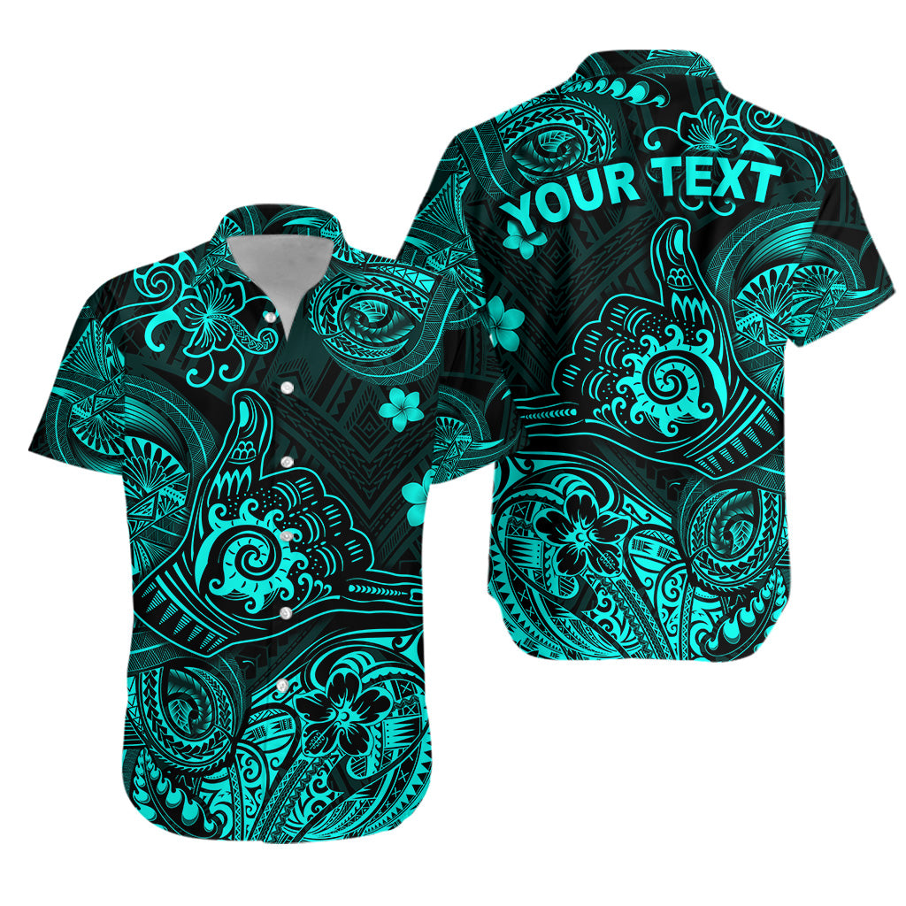 (Custom Personalised) Hawaii Shaka Polynesian Hawaiian Shirt Unique Style - Turquoise LT8 - Polynesian Pride