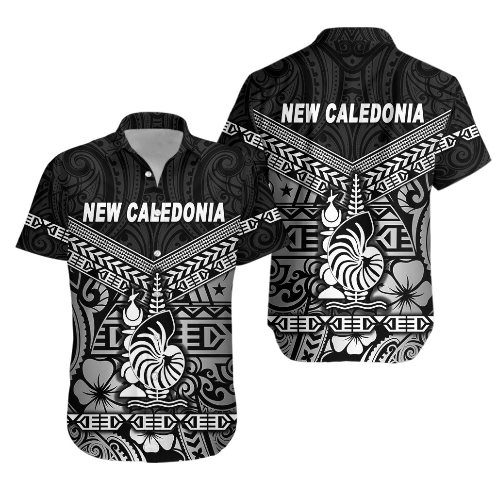 New Caledonia Hawaiian Shirt Simple Style - Black LT8 Unisex Black - Polynesian Pride