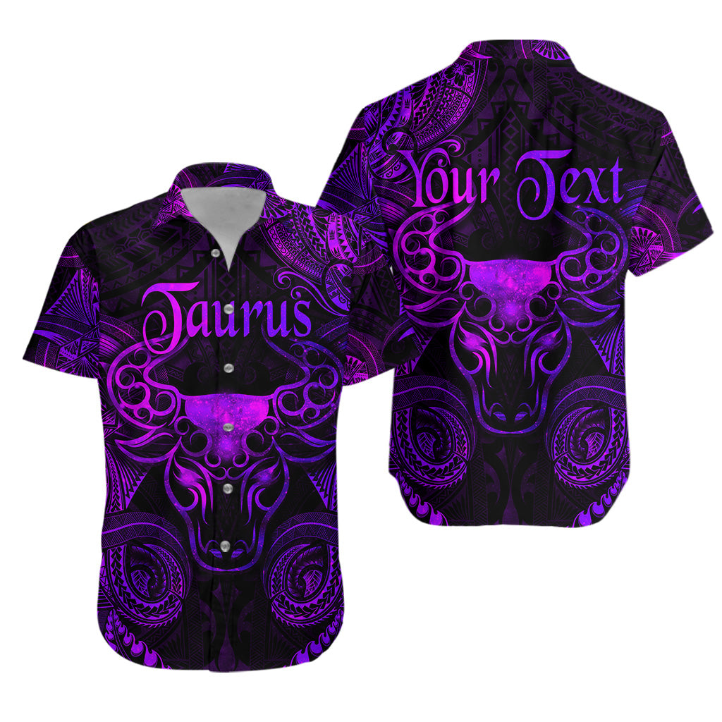 (Custom Personalised) Taurus Zodiac Polynesian Hawaiian Shirt Unique Style - Purple LT8 - Polynesian Pride