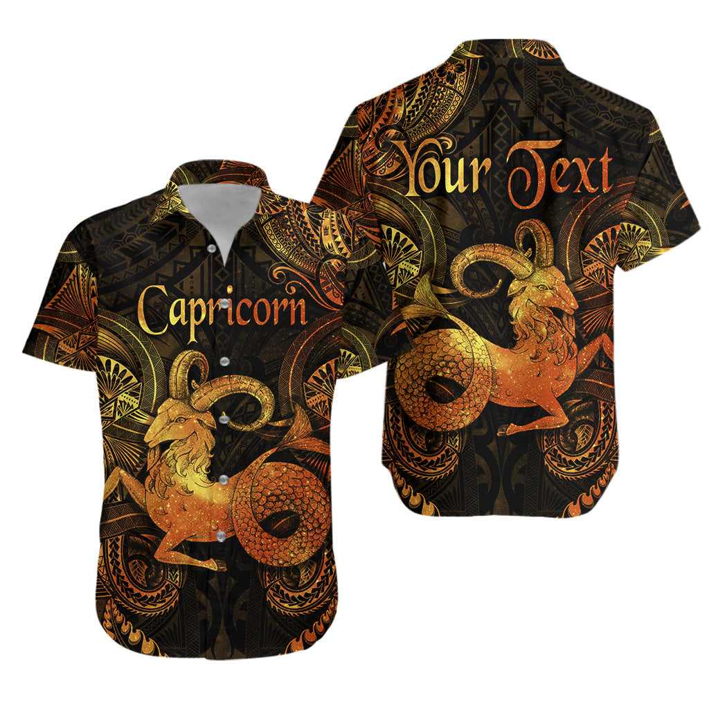 (Custom Personalised) Capricorn Zodiac Polynesian Hawaiian Shirt Unique Style - Gold LT8 - Polynesian Pride
