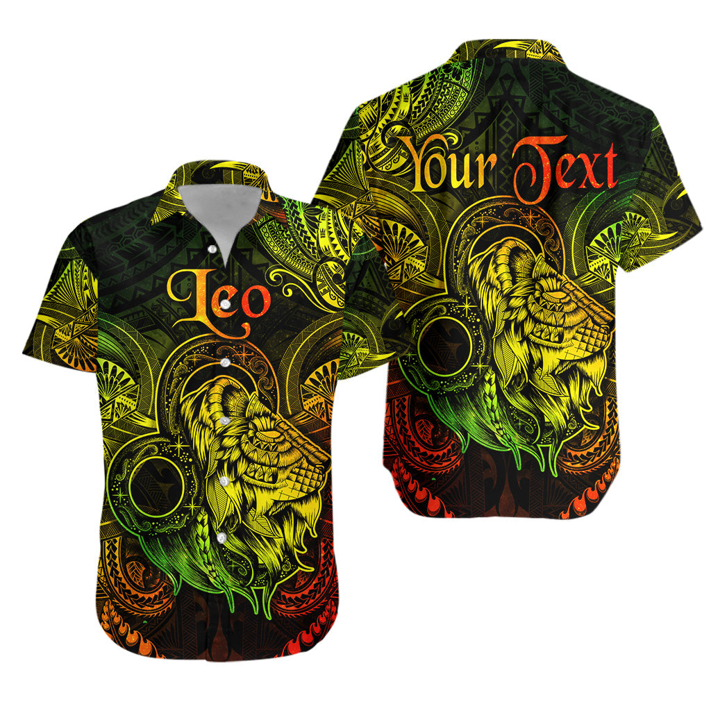 (Custom Personalised) Leo Zodiac Polynesian Hawaiian Shirt Unique Style - Reggae LT8 - Polynesian Pride