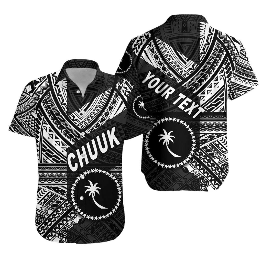 (Custom Personalised) FSM Chuuk Hawaiian Shirt Original Style - Black LT8 Unisex Black - Polynesian Pride