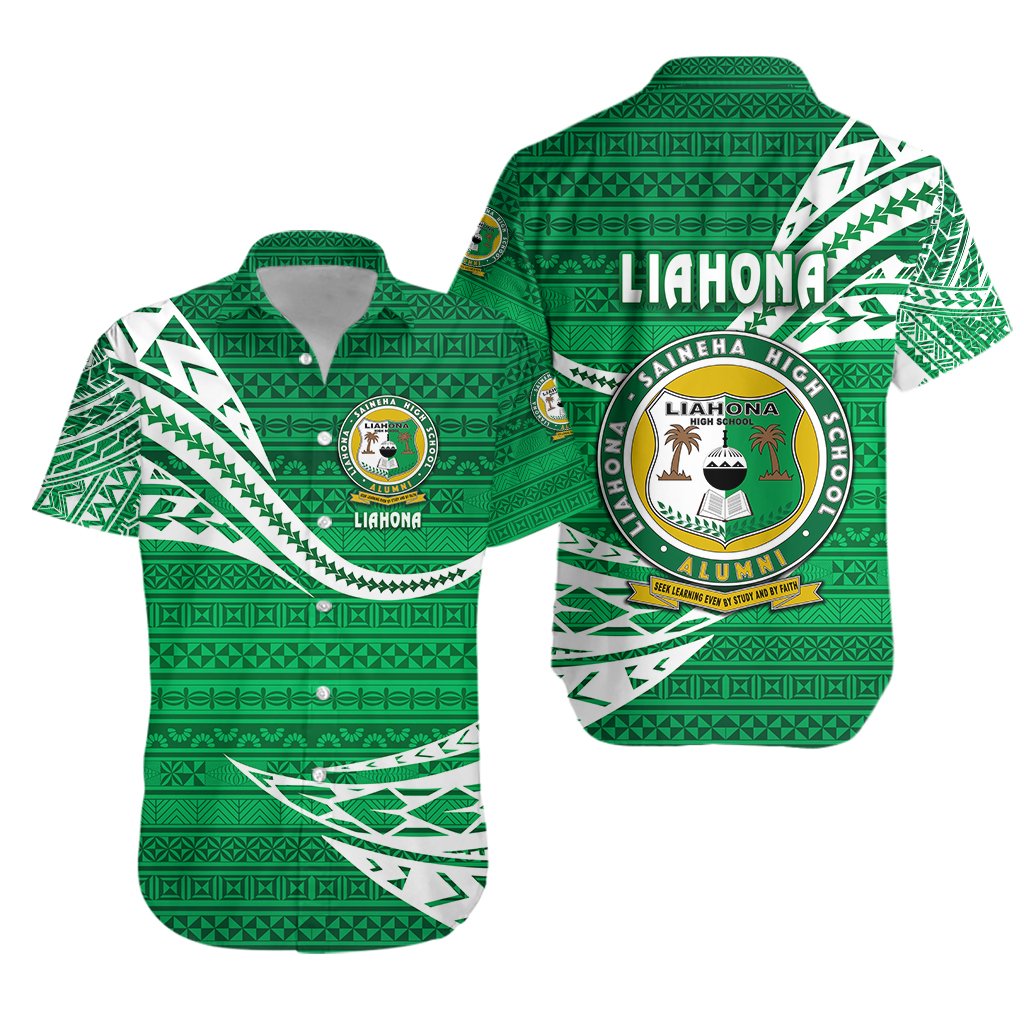 Liahona High School Hawaiian Shirt Unique Version - Green Unisex Green - Polynesian Pride