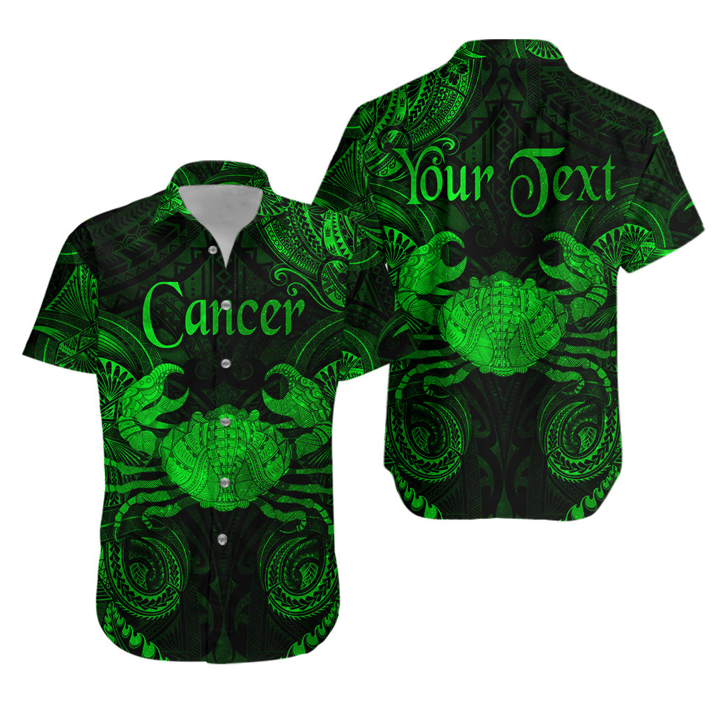 (Custom Personalised) Cancer Zodiac Polynesian Hawaiian Shirt Unique Style - Green LT8 - Polynesian Pride