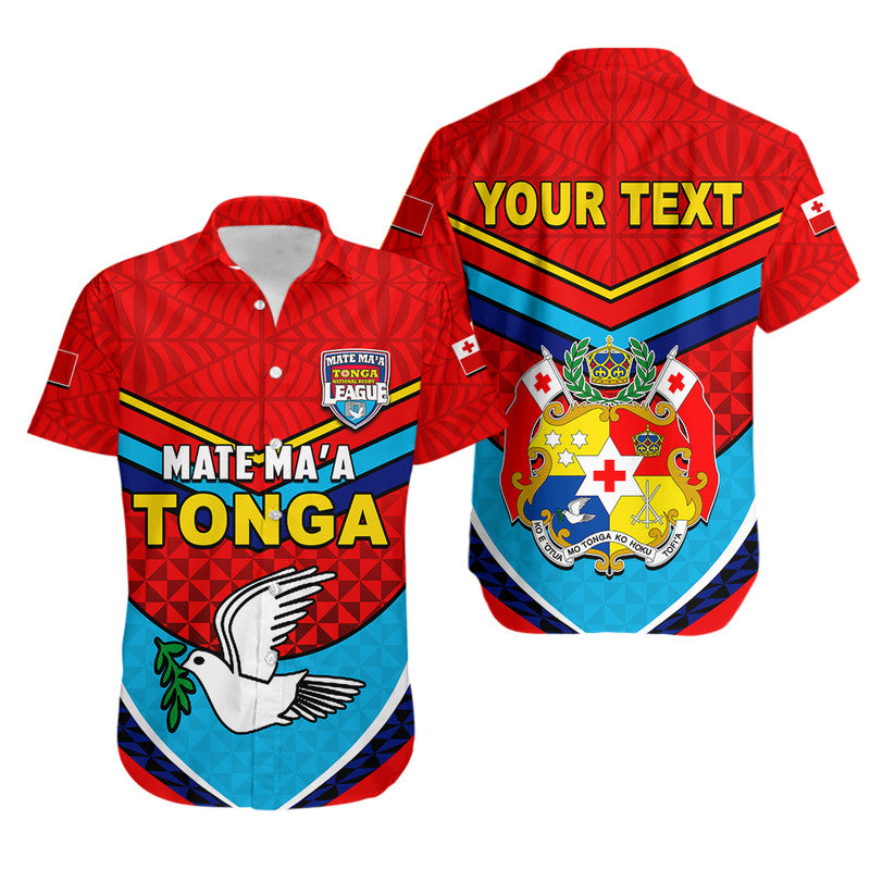 (Custom Personalised) Tonga Mate Ma'a Rugby Hawaiian Shirt Jersey LT6 Red - Polynesian Pride