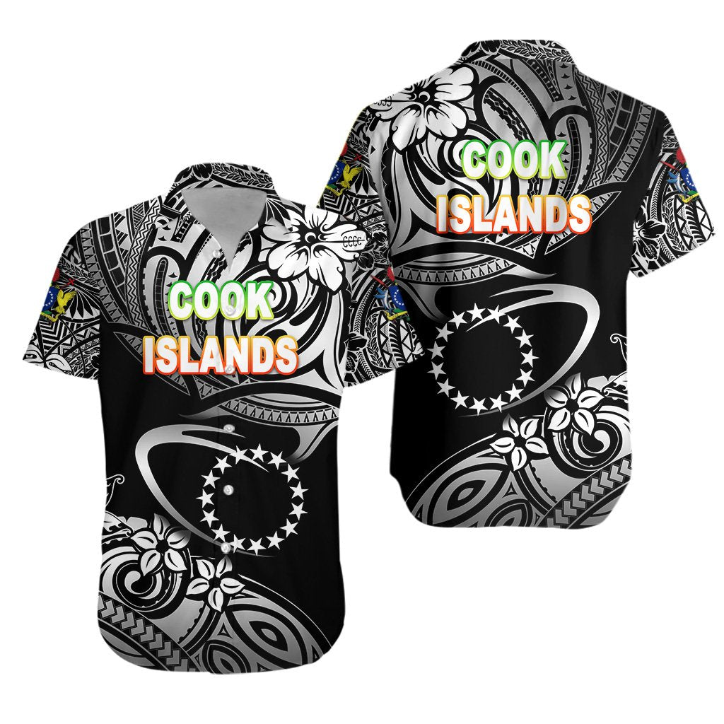 Cook Islands Rugby Hawaiian Shirt Unique Vibes - Black Unisex Black - Polynesian Pride