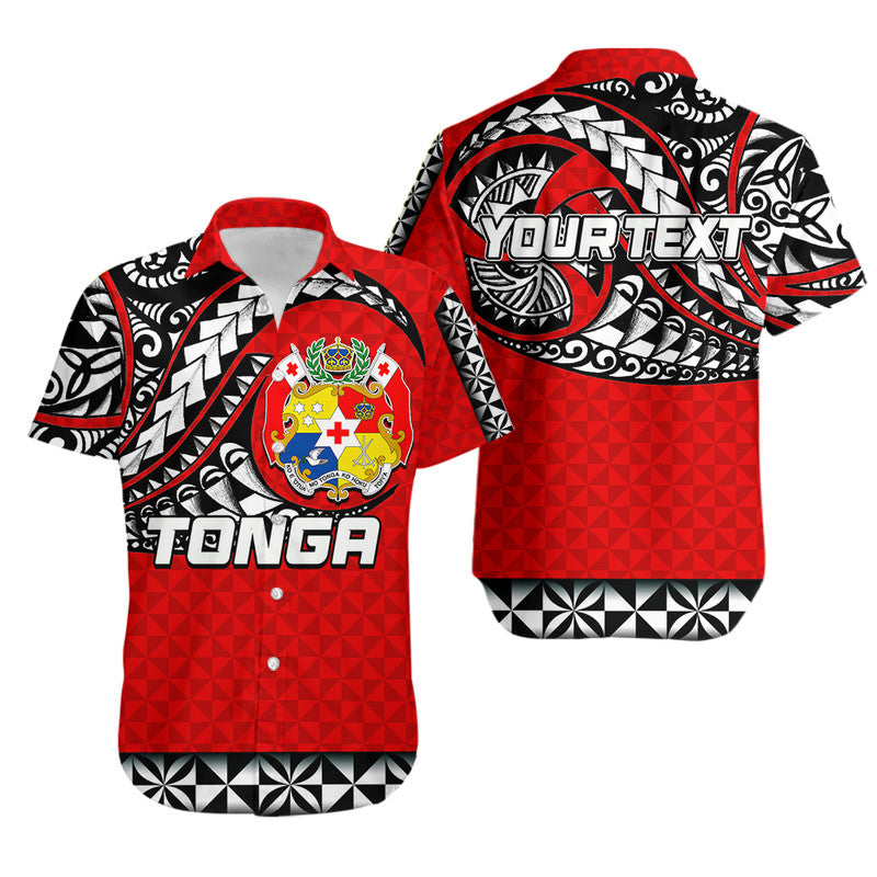 (Custom Personalised) Tonga Hawaiian Shirt Polynesian Tattoo LT6 Unisex Red - Polynesian Pride