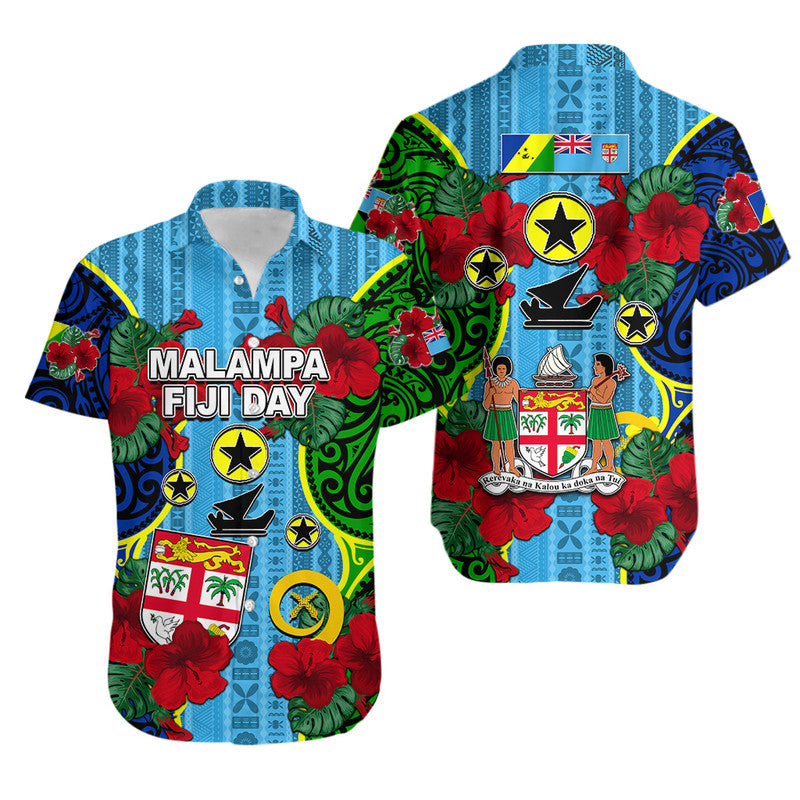 Malampa Fiji Day Hibiscus Matching Hawaiian Shirt and Dress LT6 - Polynesian Pride