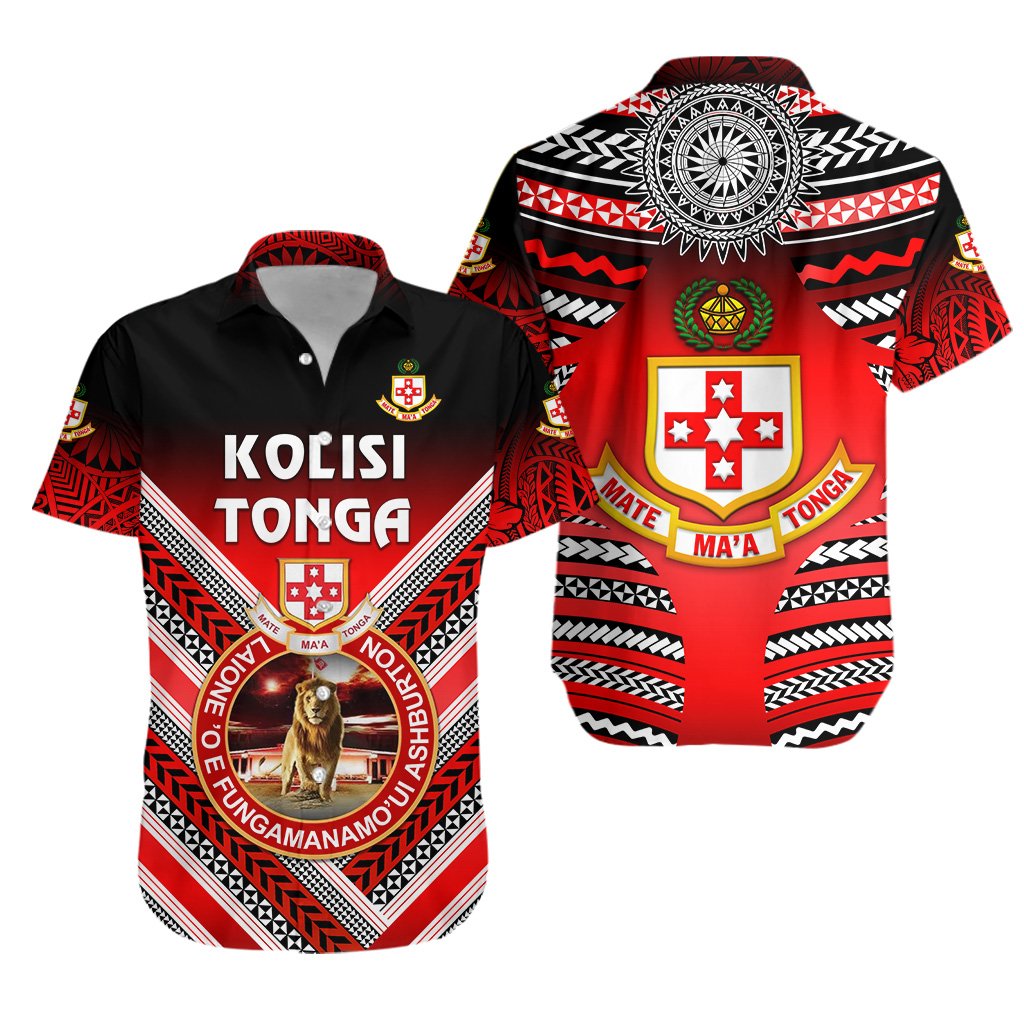 Kolisi Tonga Hawaiian Shirt Mate Ma'a Tonga Creative Style - Lion Unisex Red - Polynesian Pride