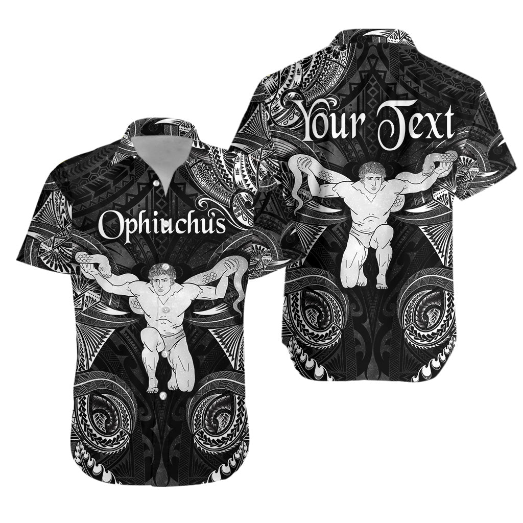 (Custom Personalised) Ophiuchus Zodiac Polynesian Hawaiian Shirt Unique Style - Black LT8 - Polynesian Pride