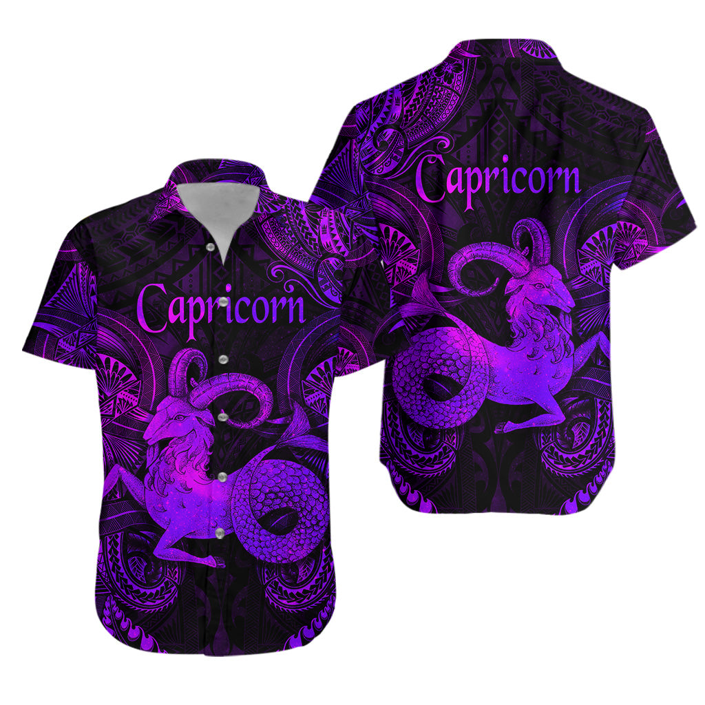 Capricorn Zodiac Polynesian Hawaiian Shirt Unique Style - Purple LT8 - Polynesian Pride