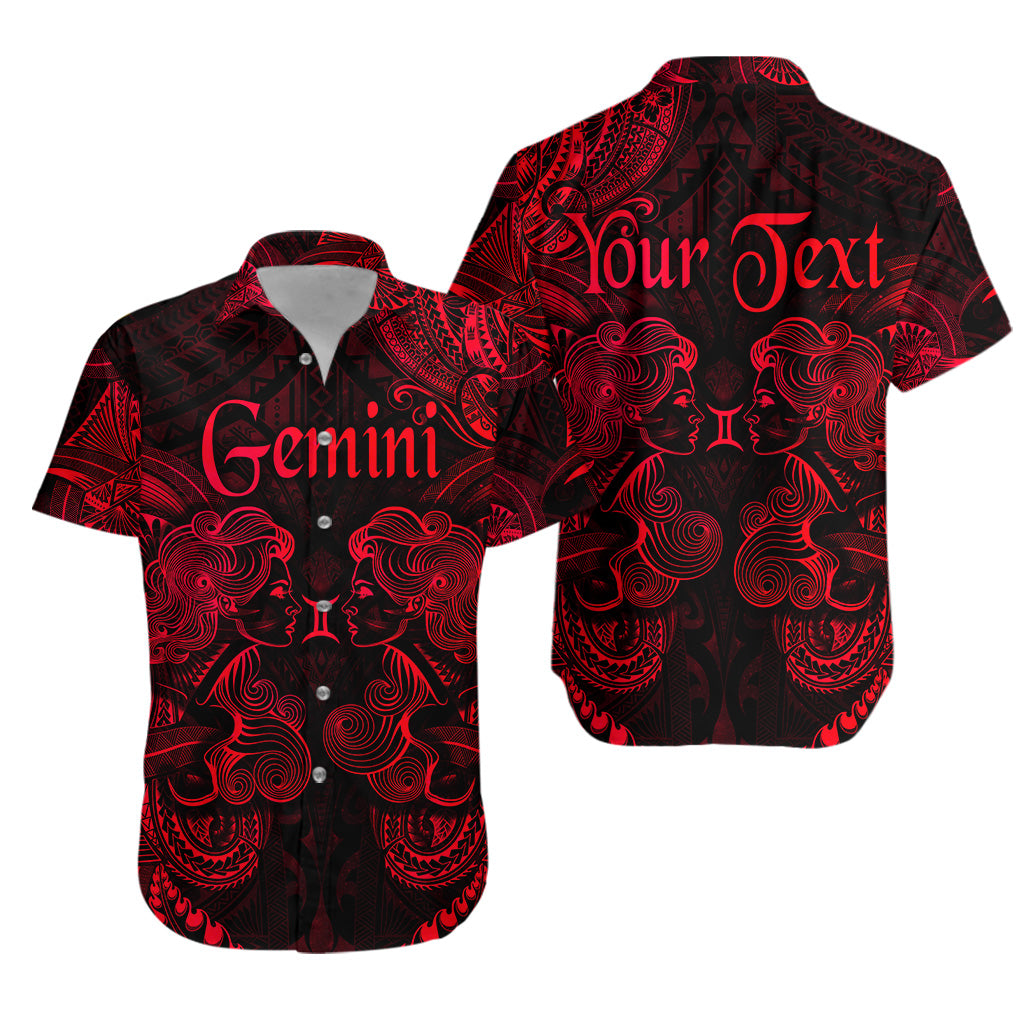 (Custom Personalised) Gemini Zodiac Polynesian Hawaiian Shirt Unique Style - Red LT8 - Polynesian Pride