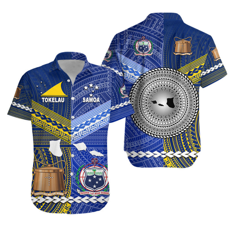 Samoa And Tokelau Hawaiian Shirt Together LT8 Unisex Blue - Polynesian Pride