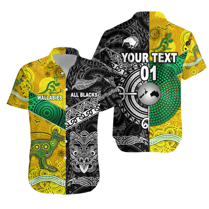 (Custom Personalised) New Zealand Maori All Black And Australia Wallabies Aboriginal Hawaiian Shirt Rugby Together LT8 - Polynesian Pride