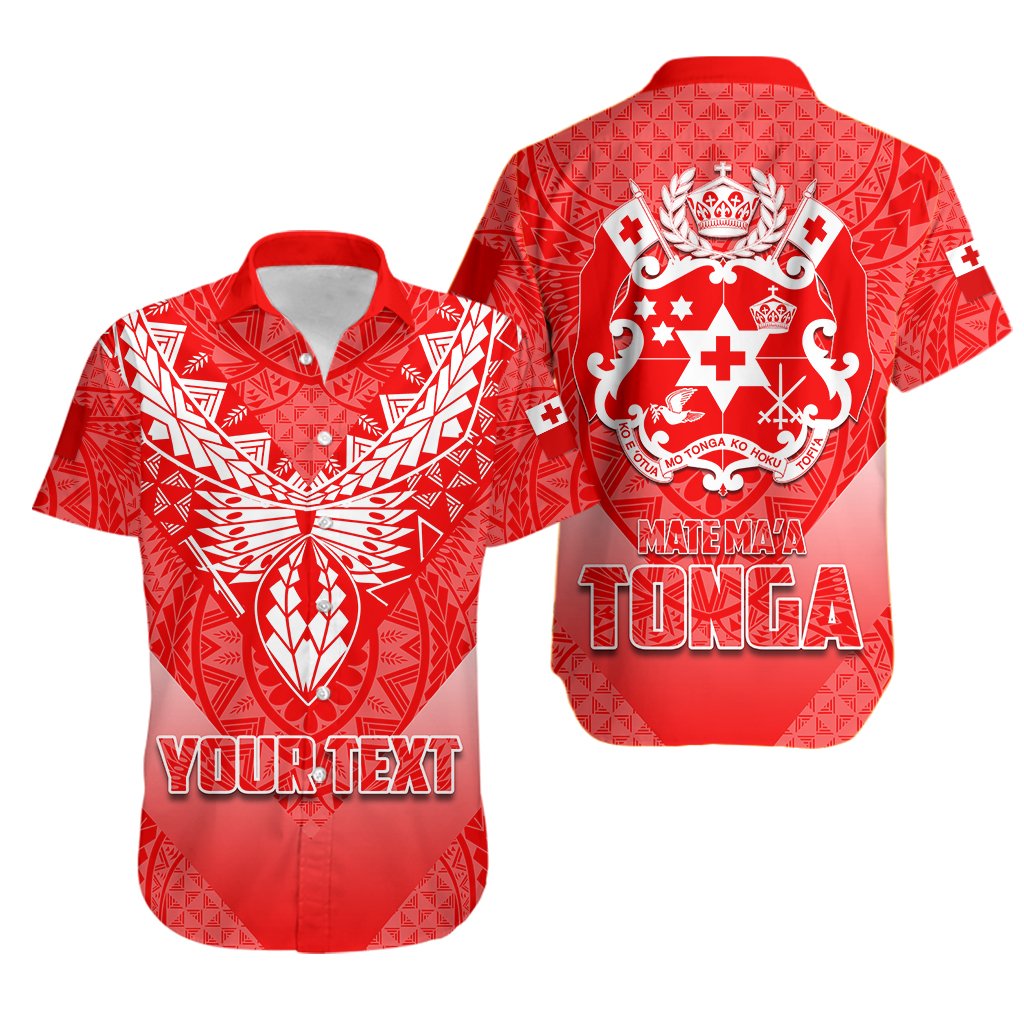 (Custom Personalised)Mate Ma'a Tonga Rugby Hawaiian Shirt Polynesian Style Unisex Red - Polynesian Pride