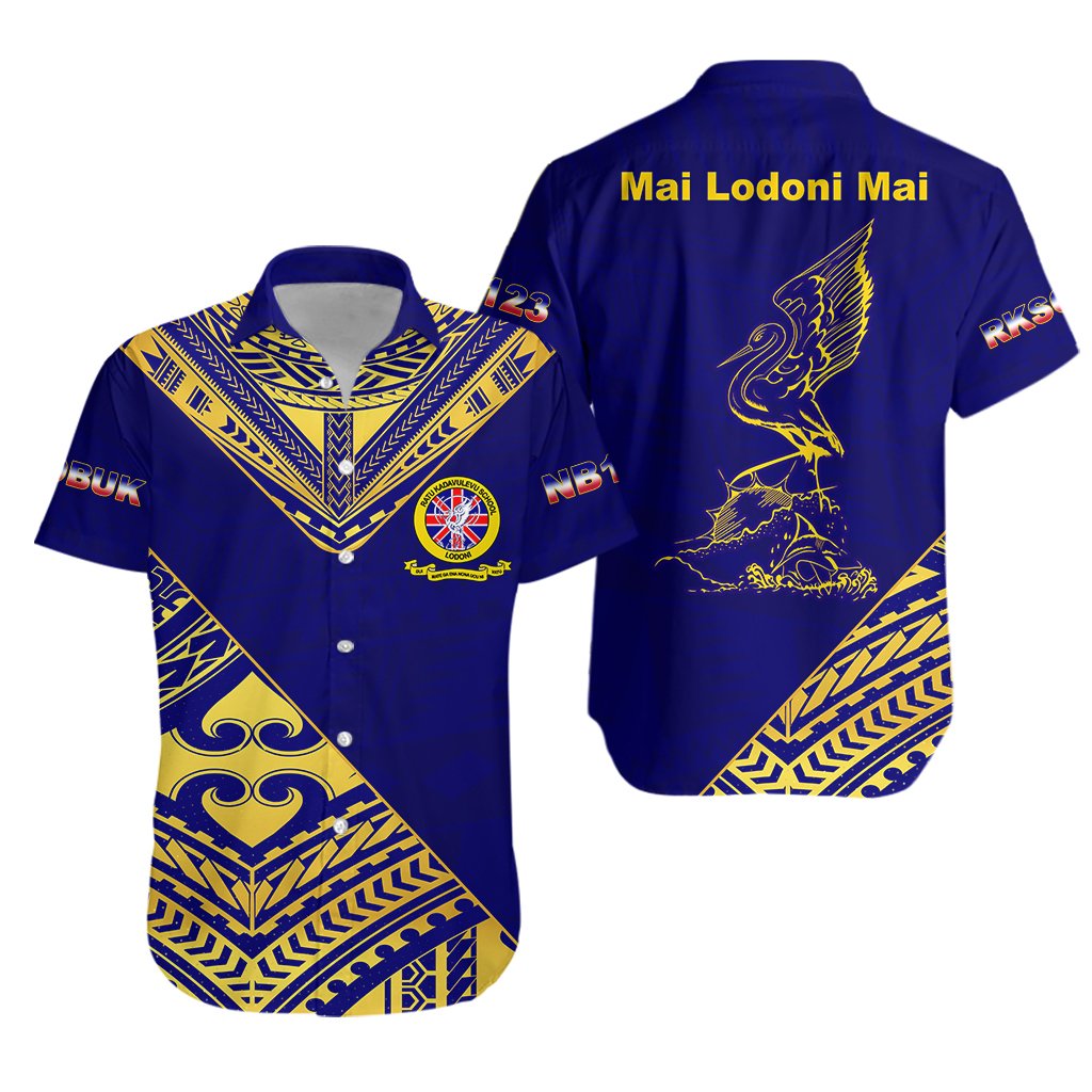 Ratu Kadavulevu Hawaiian Shirt Mai Lodoni Mai Version 0302 - School Unisex Blue - Polynesian Pride