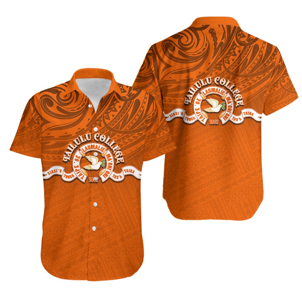 Tailulu College Hawaiian Shirt Tonga Polynesian Unisex Orange - Polynesian Pride