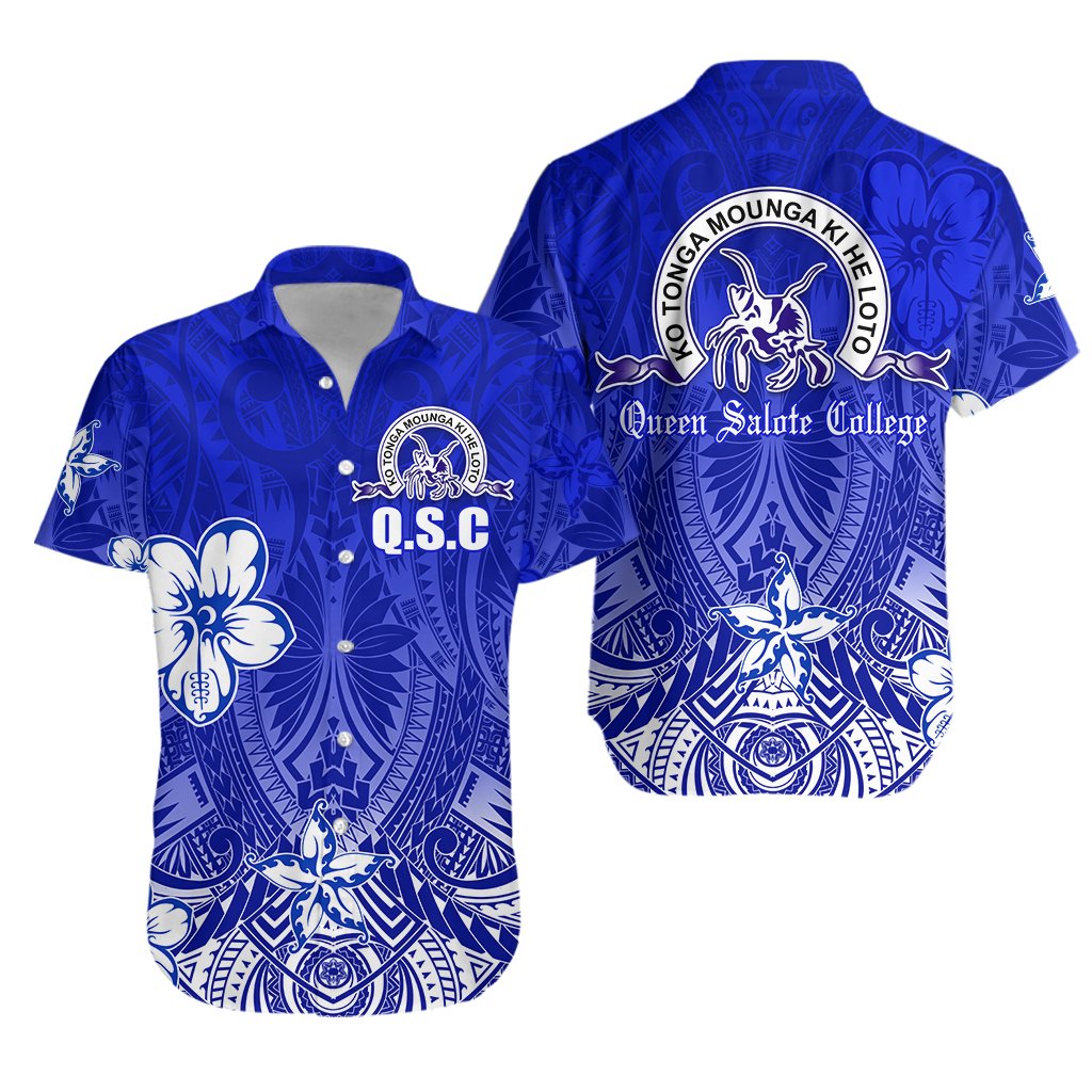 Queen Salote College Hawaiian Shirt Spirit Unisex Blue - Polynesian Pride