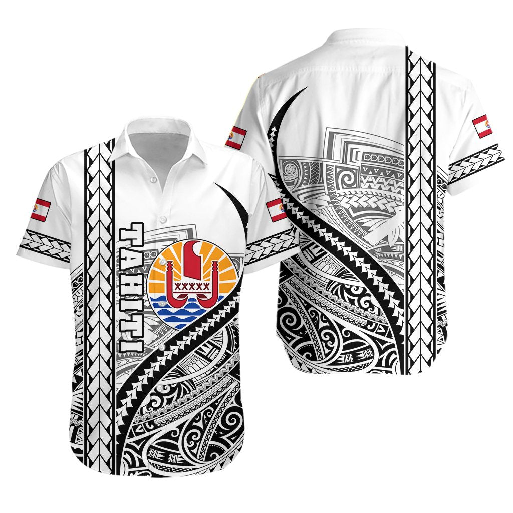 Tahiti Rugby Hawaiian Shirt Marvelous Version White Unisex White - Polynesian Pride