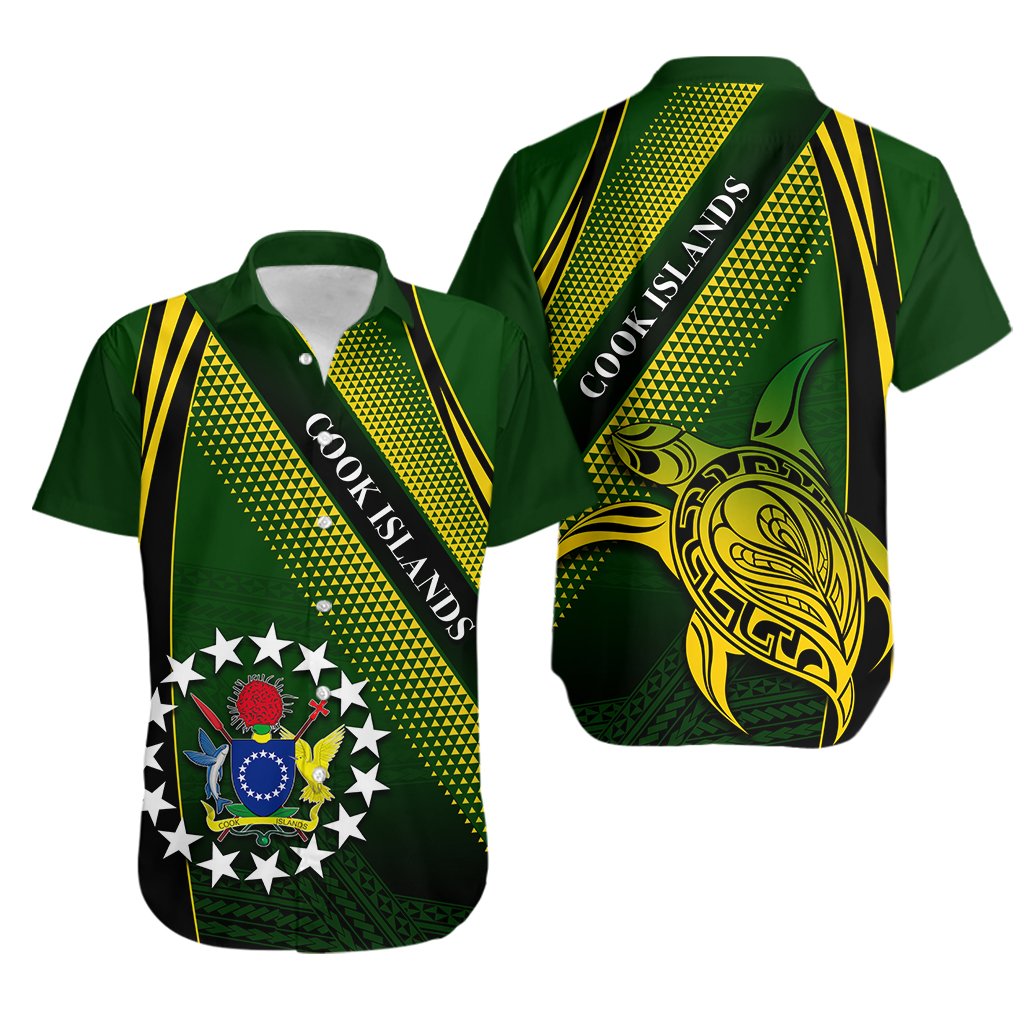 Cook Islands Hawaiian Shirt Special Style Unisex Green - Polynesian Pride