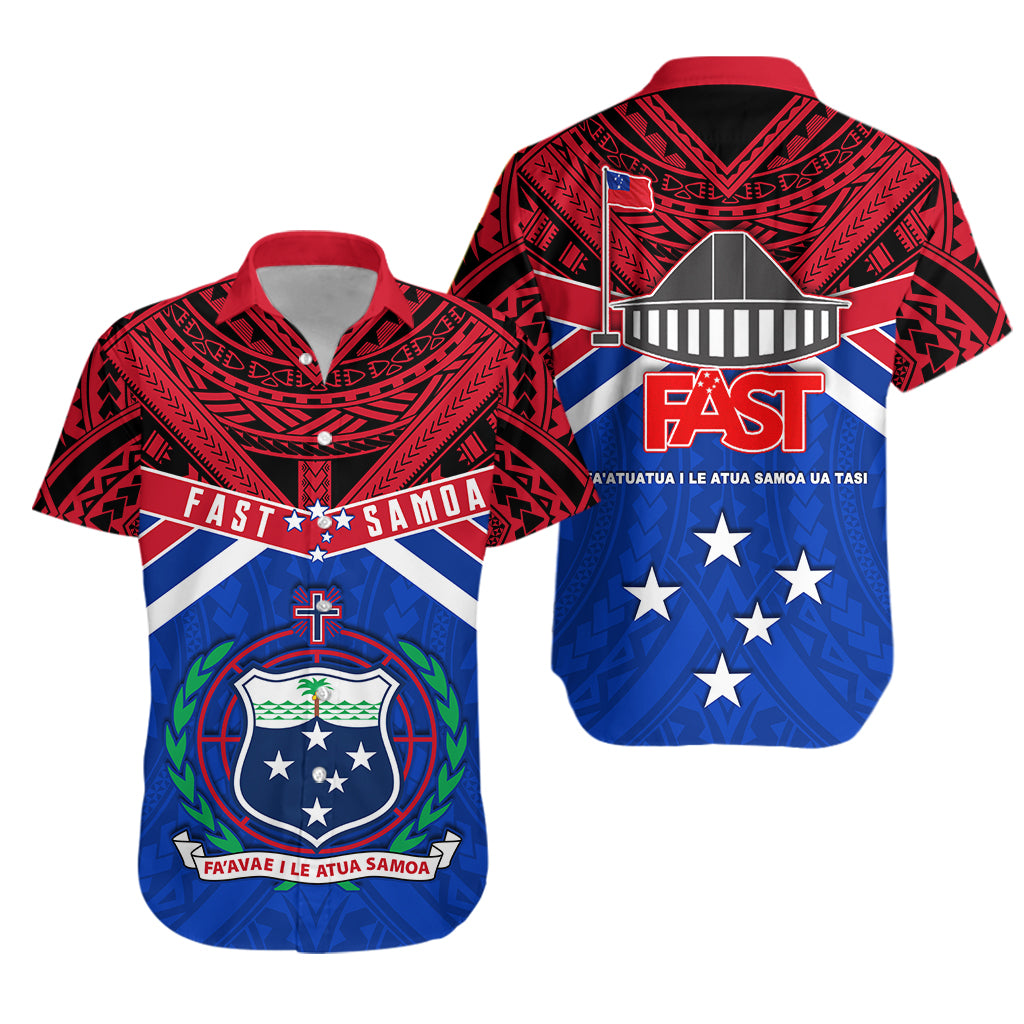 F.A.S.T Samoa Hawaiian Shirt Forever LT13 Unisex Red - Polynesian Pride