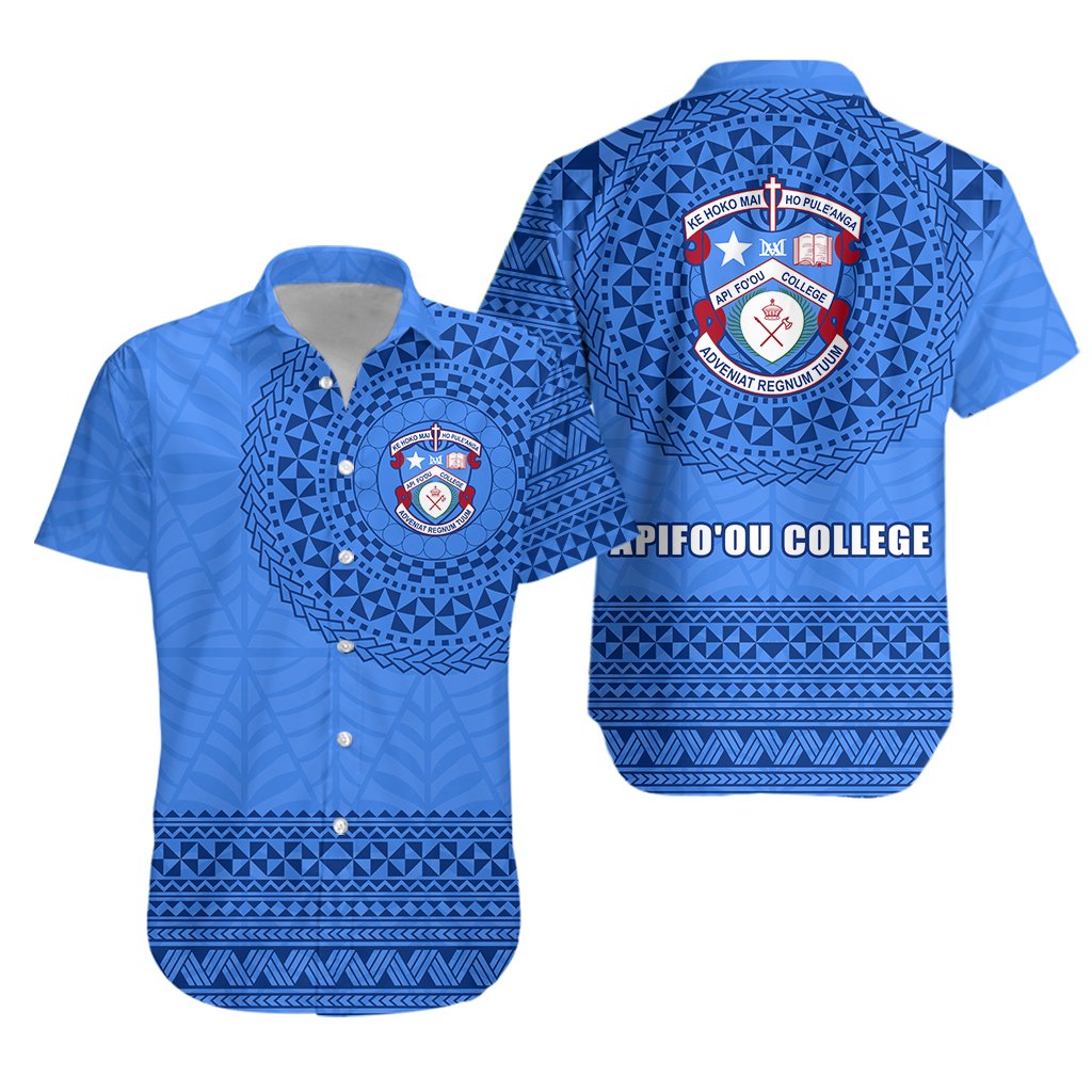 APIFO'OU COLLEGE Hawaiian Shirt Polynesian Tonga Unisex Blue - Polynesian Pride