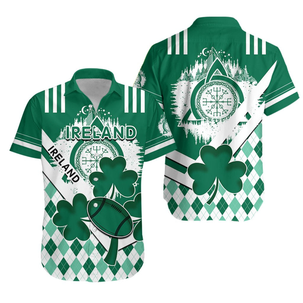 Ireland Rugby Shamrock Hawaiian Shirt Mix Irish Celtic Unisex Green - Polynesian Pride